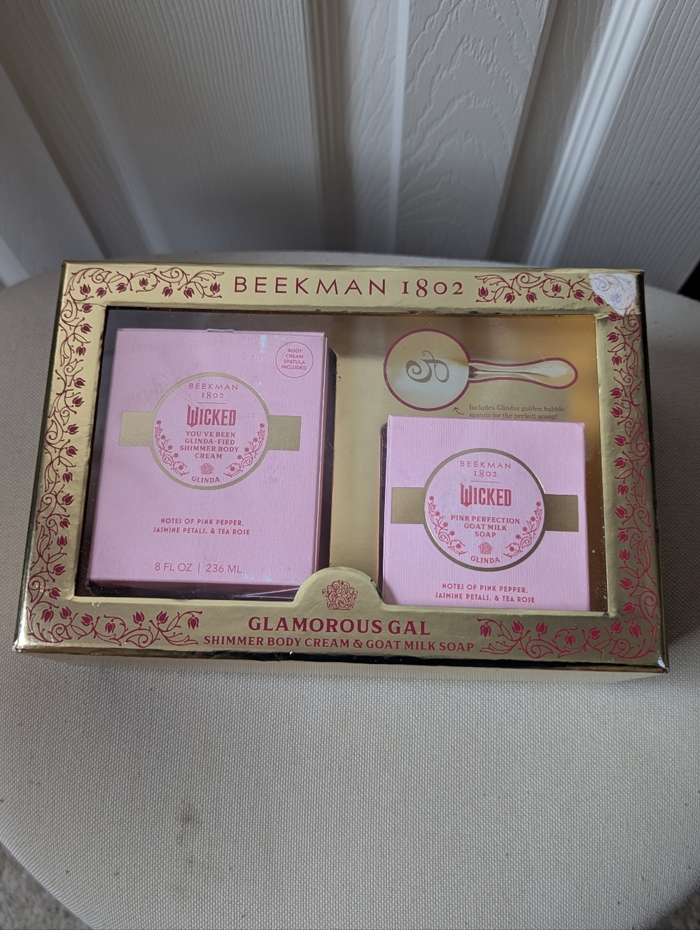 Beekman 1802 Glamorous Gal Shimmer Body Cream & Goat Milk Soap - Pink and Gold